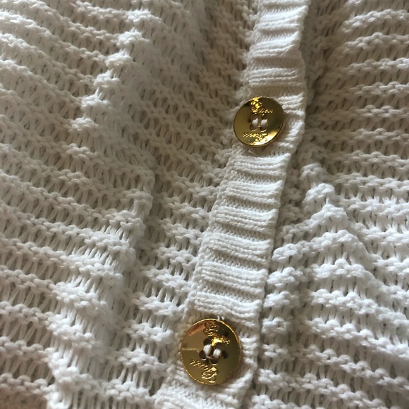 Vintage Guess White Cotton Knit Cardigan Sz XS or Girls XL - Picture 6 of 9